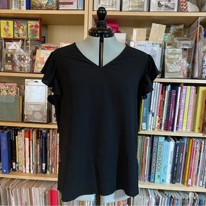 NWOT Adrianna Papell Flutter Sleeve Top